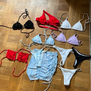 shein bikinis!!! -  bikinis från shein, allt är XS! 35 kr per del, kan också komma överens om något ”paketpris” eller 2 för billigare! 💖 (frakt 40kr)  SÅLT: den vita överdelen