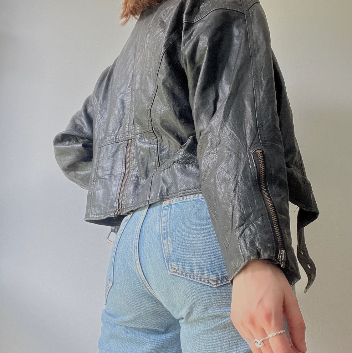 Vintage skinnjacka - 91