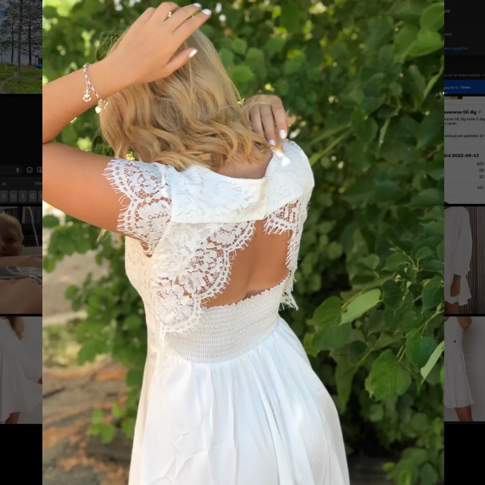 Superfin vit klänning från Chiara Forthi köptes 2018 men endast använd en gång. (Två sista bilderna är mina egna). Storlek S!. Klänningar.