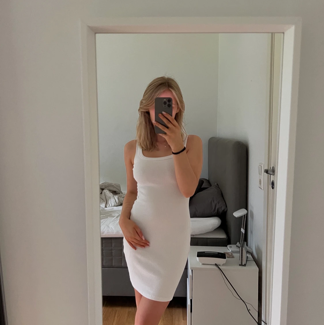 Vit HM klänning  - 90