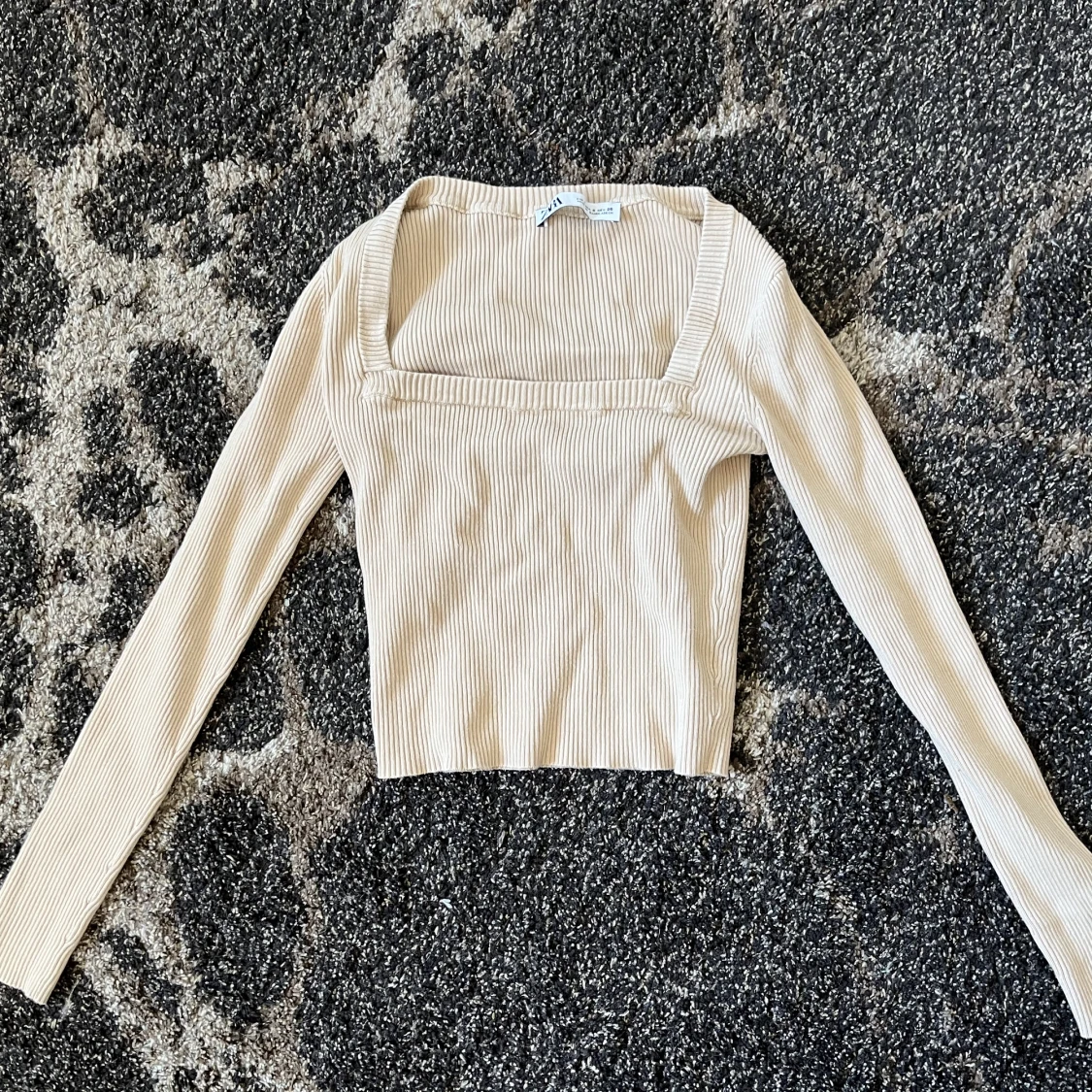 Beige långärmad topp - 90