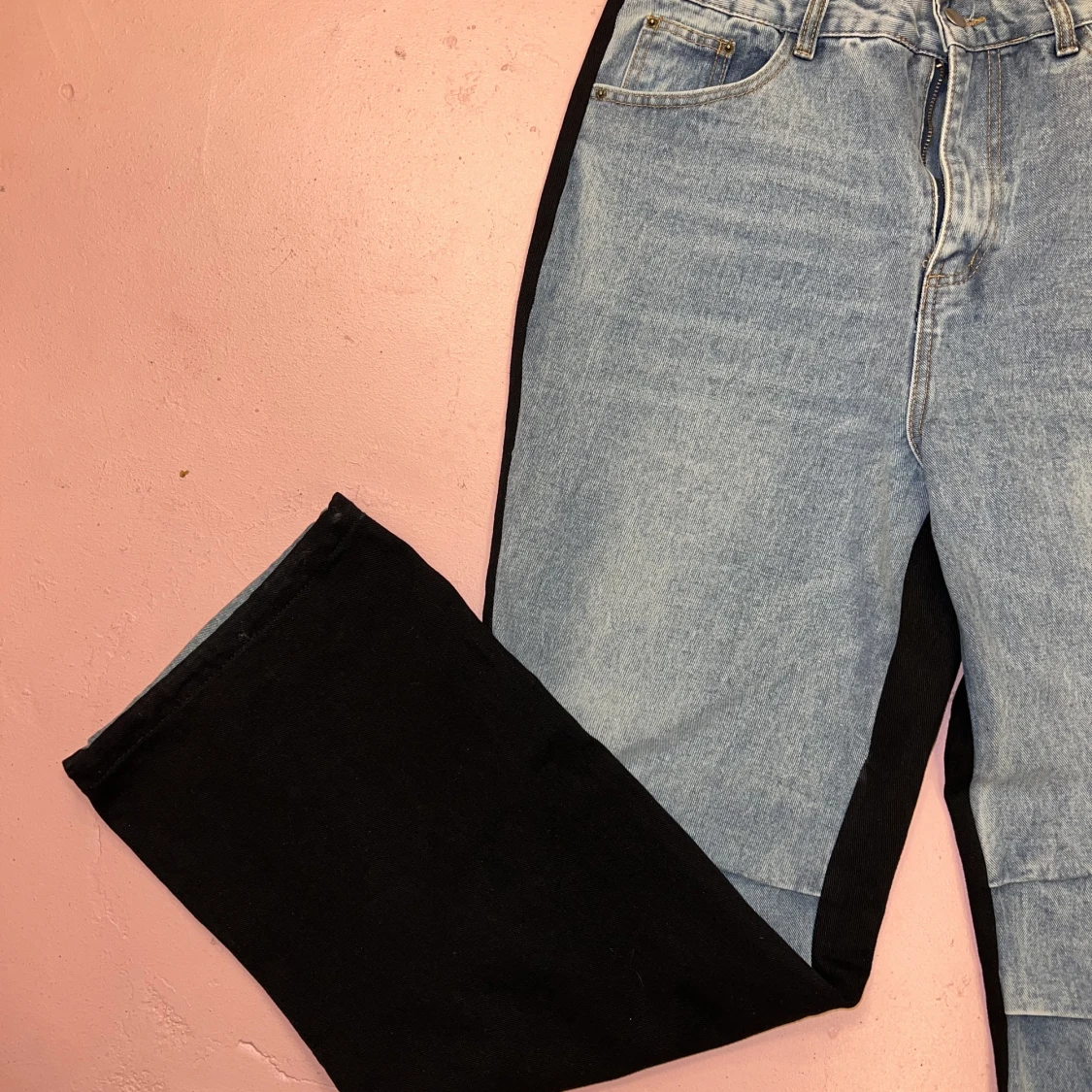 Two faced denim pants