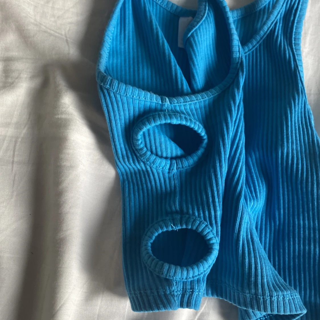 Blåt linne strl 128 - 90