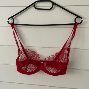 Spets bh - Helt oanvänd! Spets bh i kupa D, lite osäker på vad de är runt men skulle säga att den passar 70 C/D! 