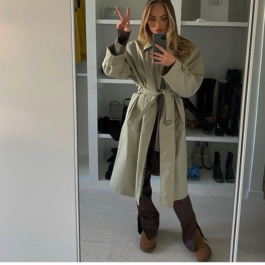 Side Cut PU Pants Nelly - 90