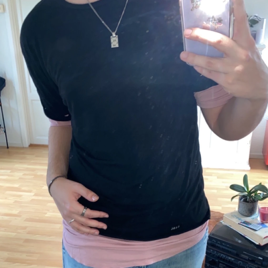 Svart o Rosa T-shirt - 90