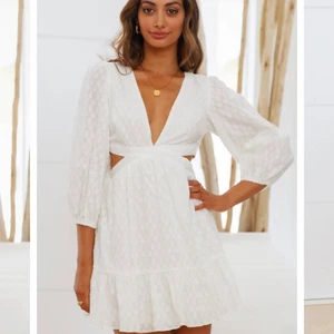 Student klänning - Hej! Jag säljer denna fina studentklänning for den var för liten för mig och det var för sent att returera. Det är en stl M, men skulle säga att den är en S/M, den var för liten runt brösten på mig tyvärr. Kostar 899 kr och inte använt nått, säljer den för 650, pris kan diskuteras vid snabb affär, köparen står för frakten :)