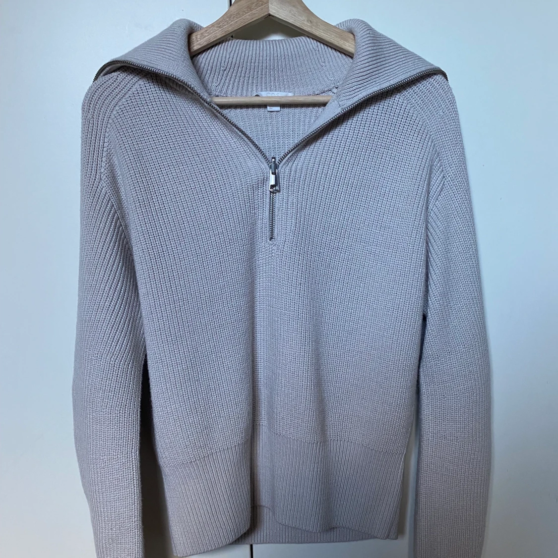 Stickad tröja half-zip - 90