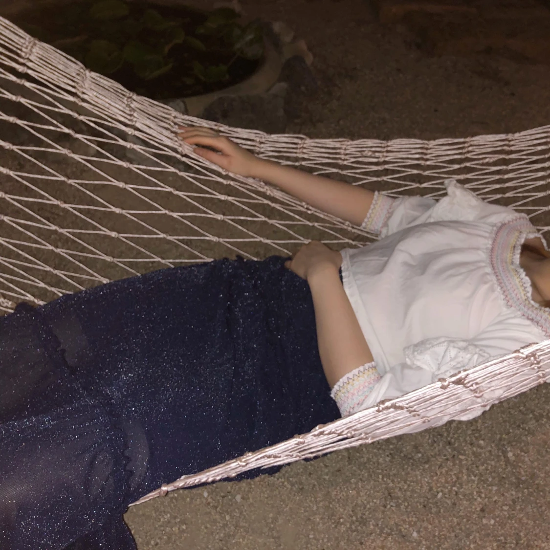 Navy midi skirt 2 layers