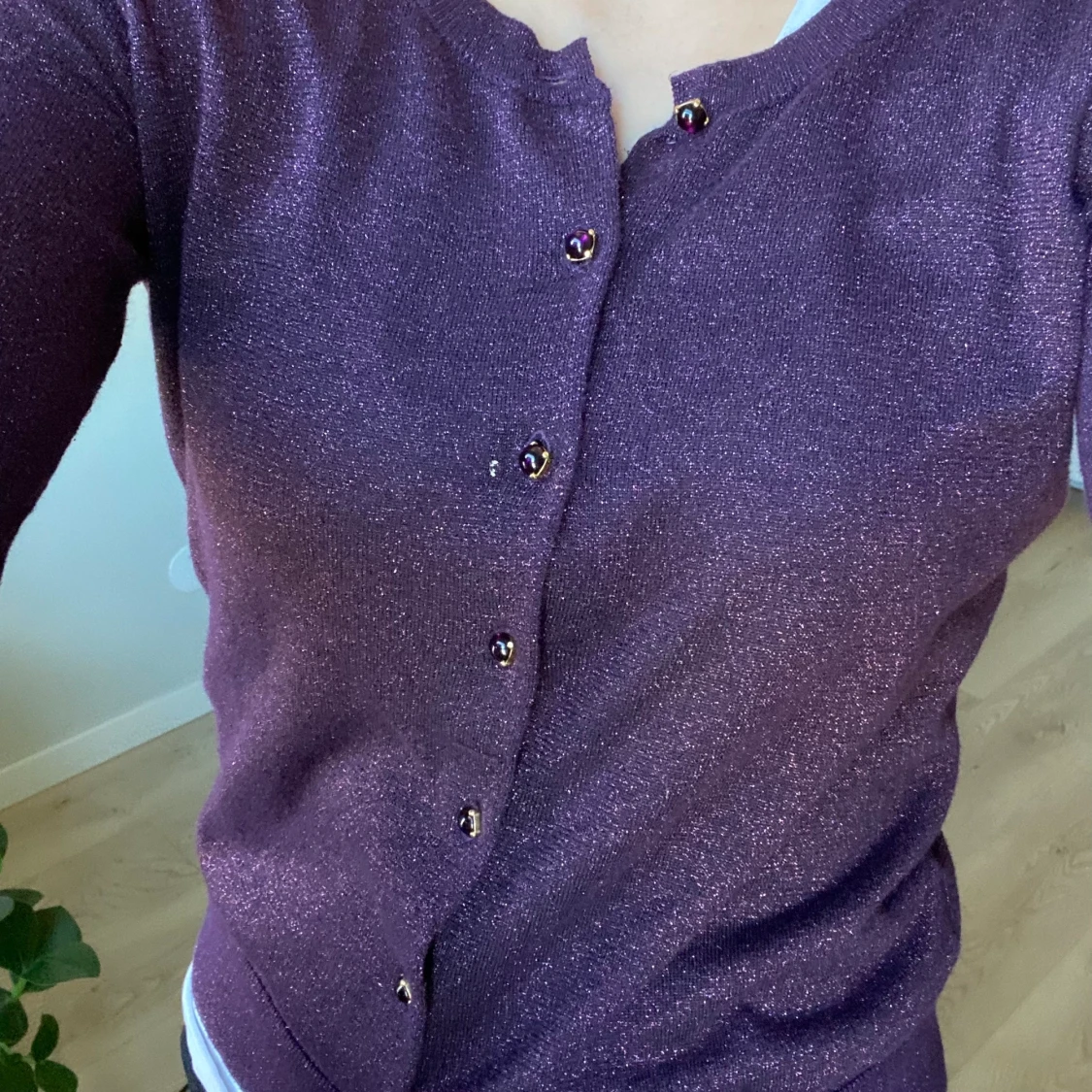 Glittrig lila kofta 💜  - 90