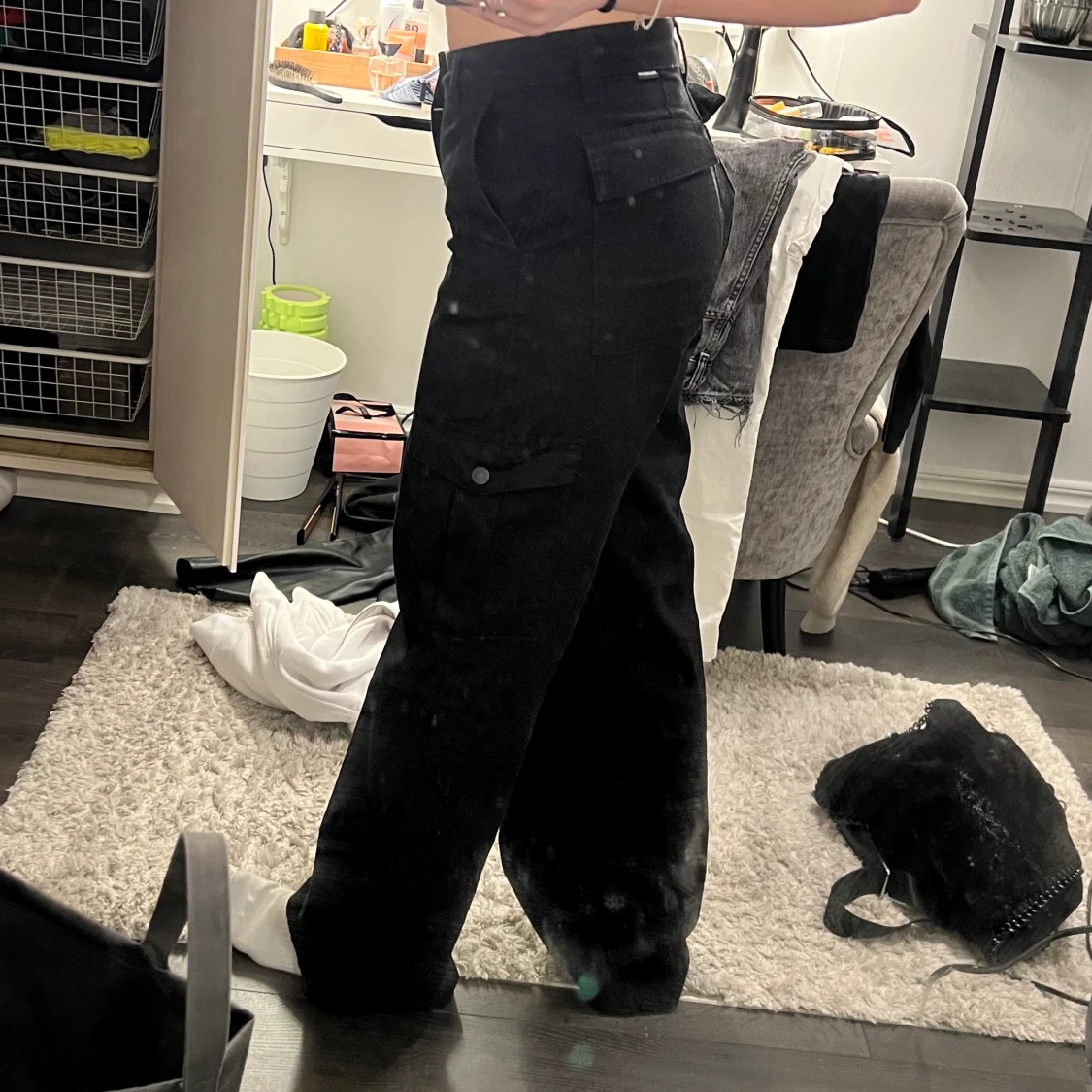 Cargo byxor i svart - 90