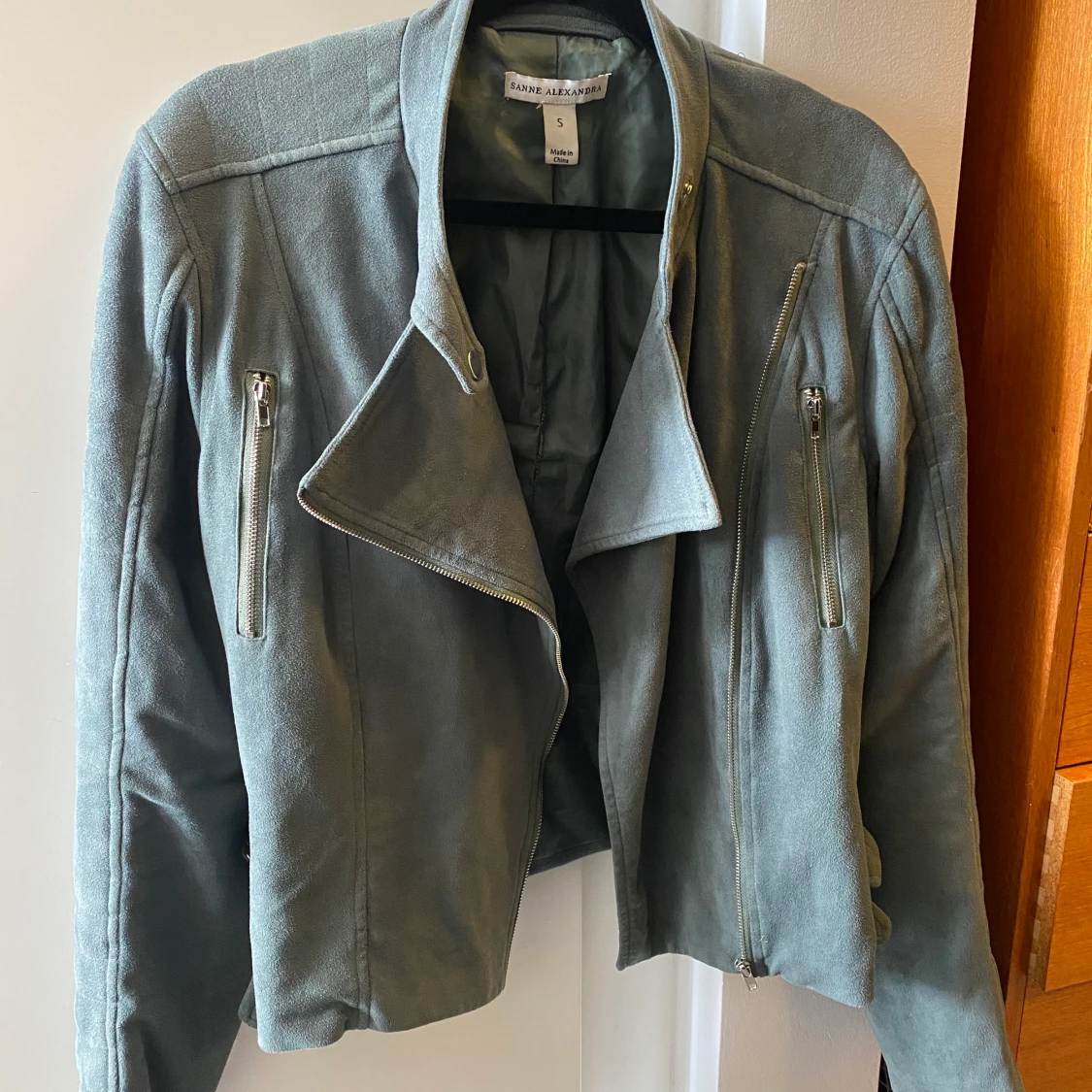 Suede bikerjacka  - 90