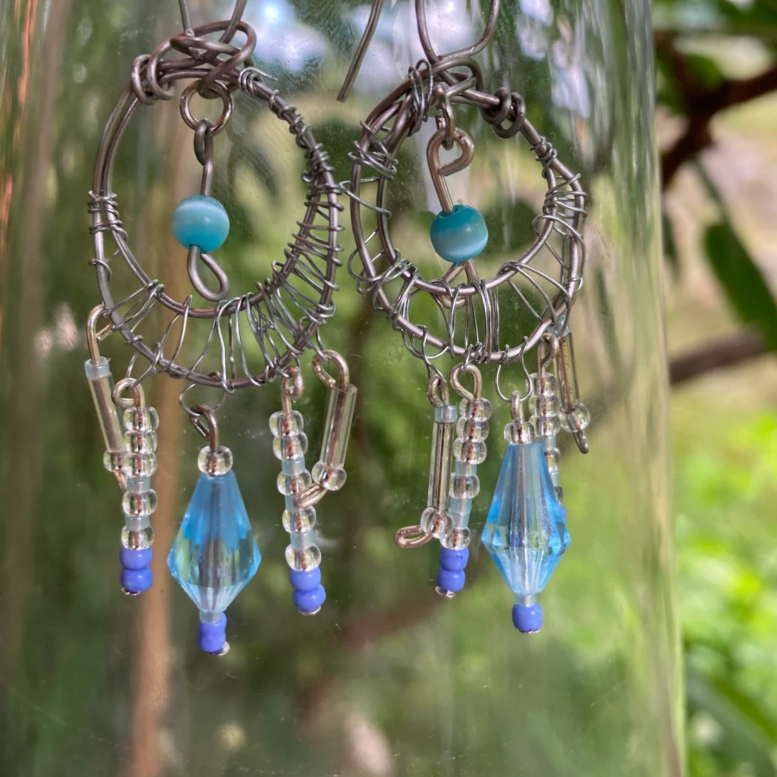 Ljusblå örhängen  - 91