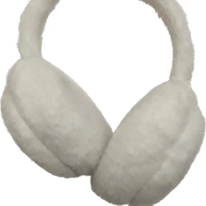 vita öronmuffar  - vita fluffiga öronmuffar för blåsiga dagar  🌬️
