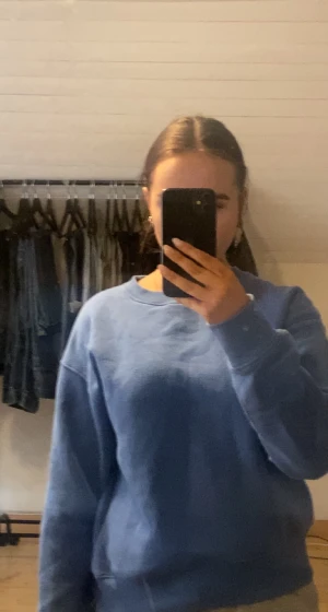 Blå sweatshirt  - Nästan aldirg använd! Inte min stil längre men super fin✨jag är 165cm och den passar mig bra💕