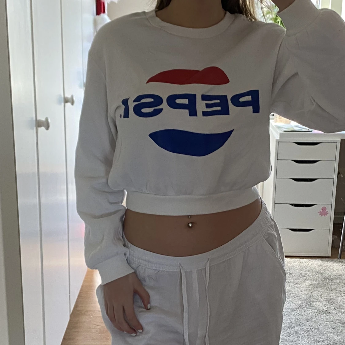 Croppad sweatshirt