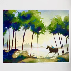 Zelda plansch - En art print jag illustrerat själv av Link från Legend Of Zelda! Storleken ligger kring A3 men kan kolla exakta mått kring fundering🥰