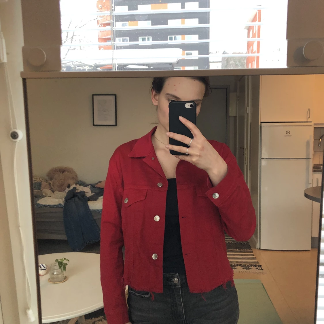 Röd jeansjacka - 91