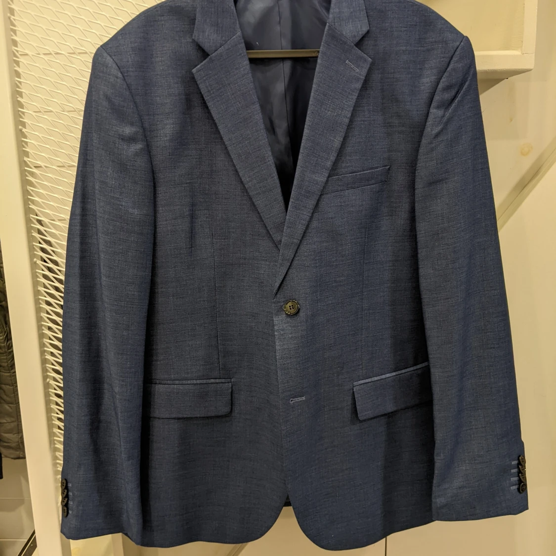 H&M Suit Jacket Slim Fit Steel Blue