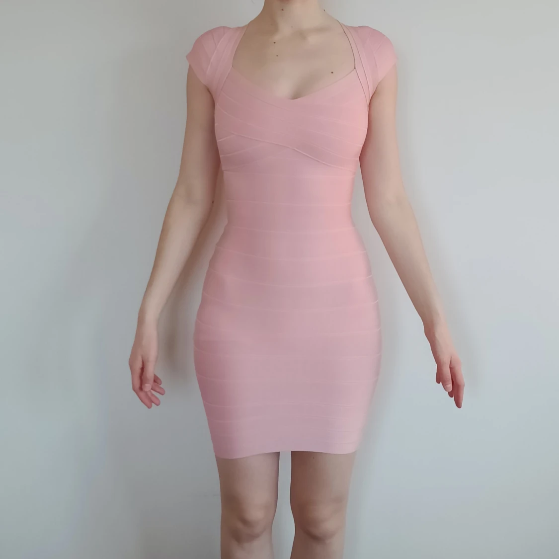 Herve Leger Raquel Dress XS Rosa
