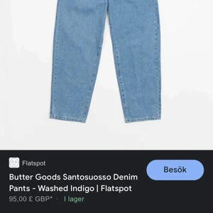 Nya butter goods säljes billigt - Storlek 32 32 köpte för lite över 1000kr på junkyard ser ut som de gör på bilden har dock inte kvar påsen de kom i