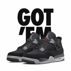 Jordan 4 black canvas - Helt nya i 43