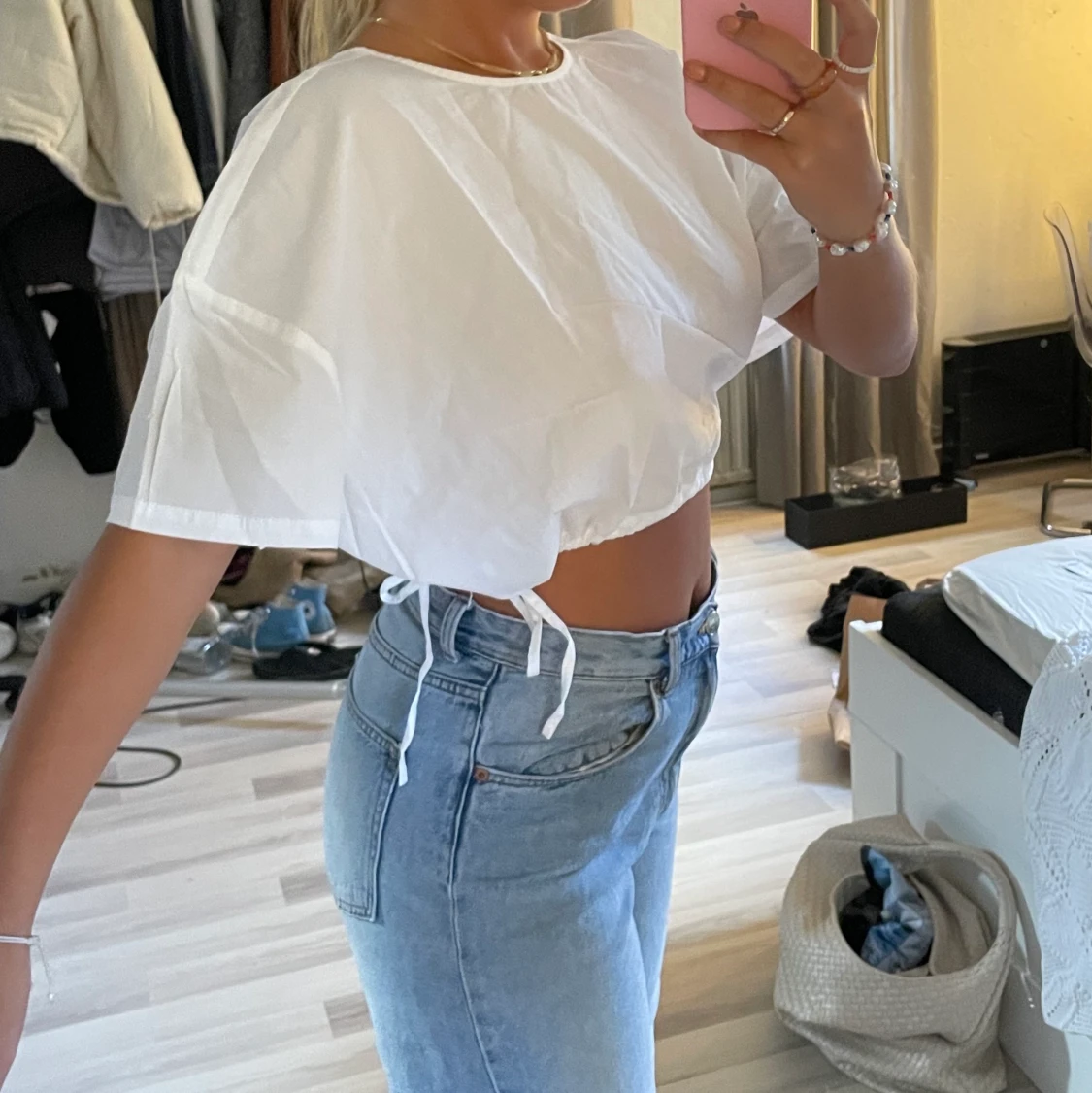 Vit kort skjorta🤍 - 90