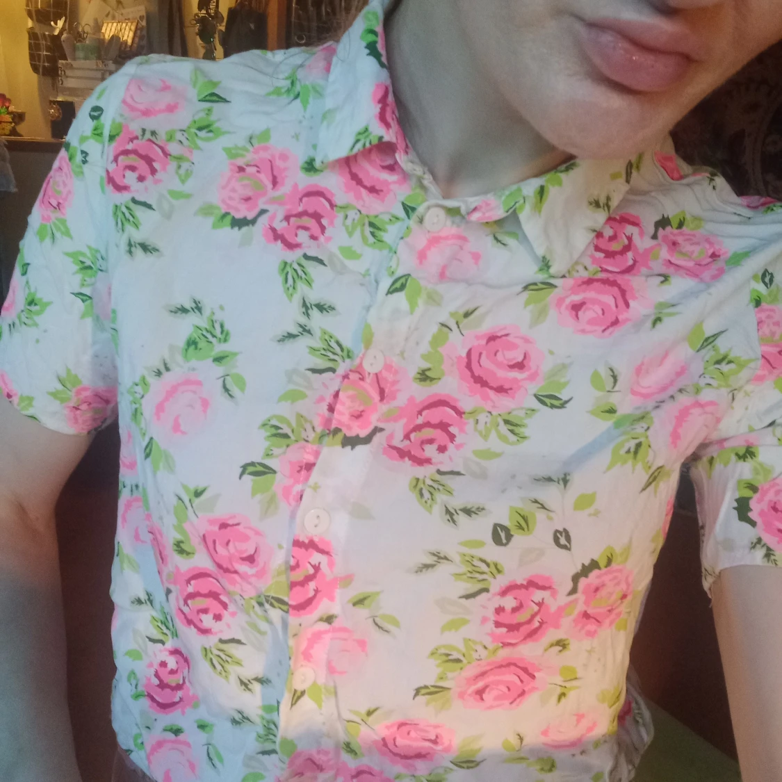 Skjorta med rosor - 90