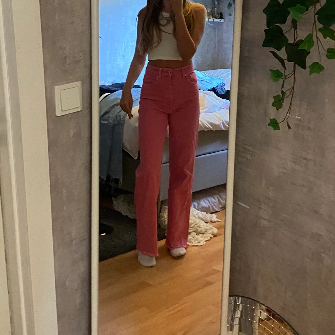 Zara straight high rise 