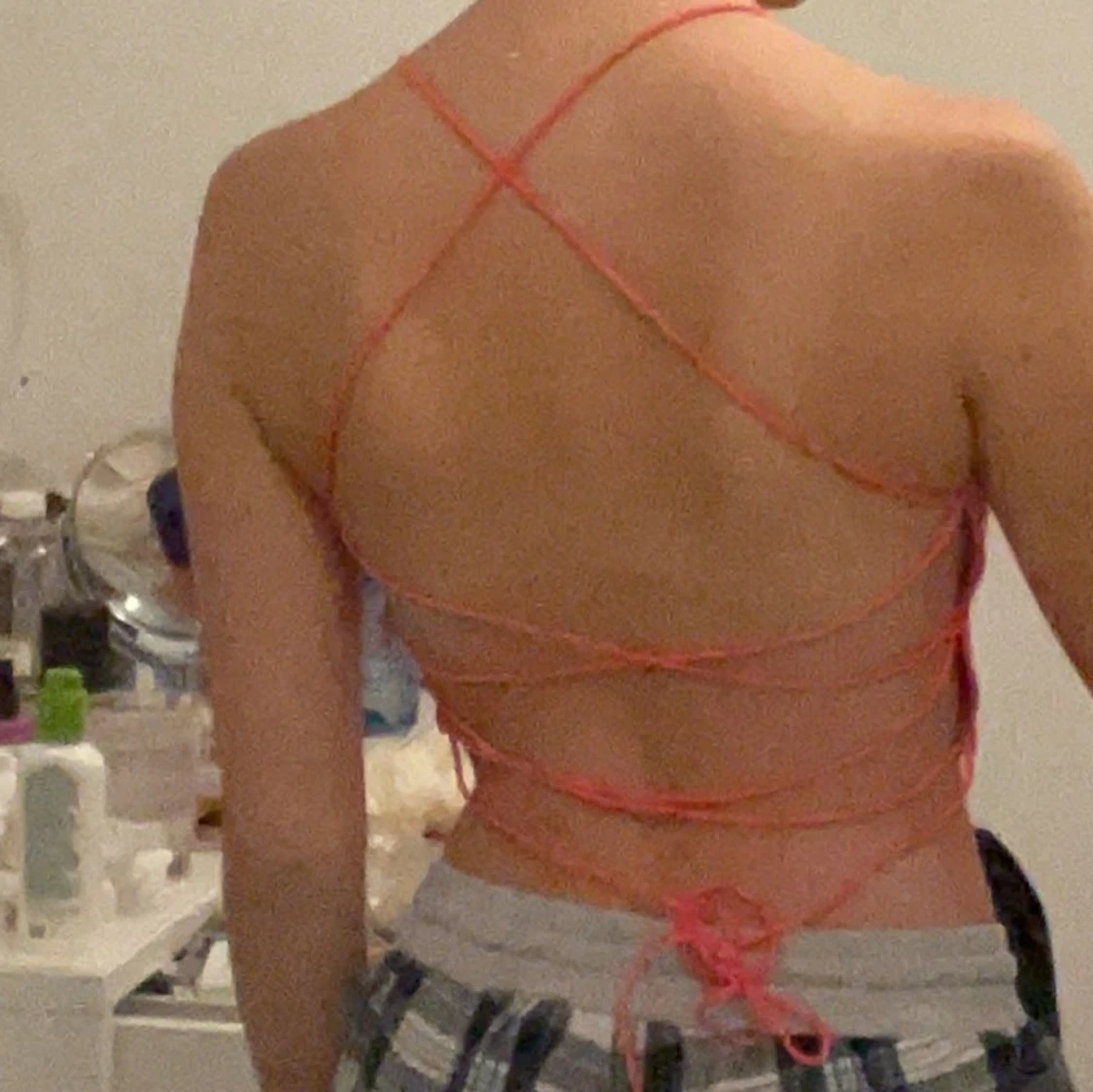 Linne med snörning rygg - 90