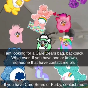 Letar efter Care bears och Furby!!! - Letar efter Care bears och Furby!!!!! Säljer inte!Har du något så hör gärna av dig. Är intresserad av allt!