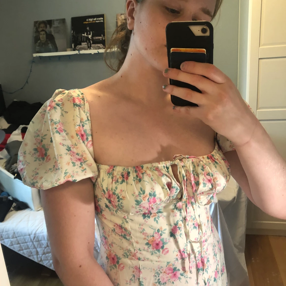 Blommig maxi-klänning - 90