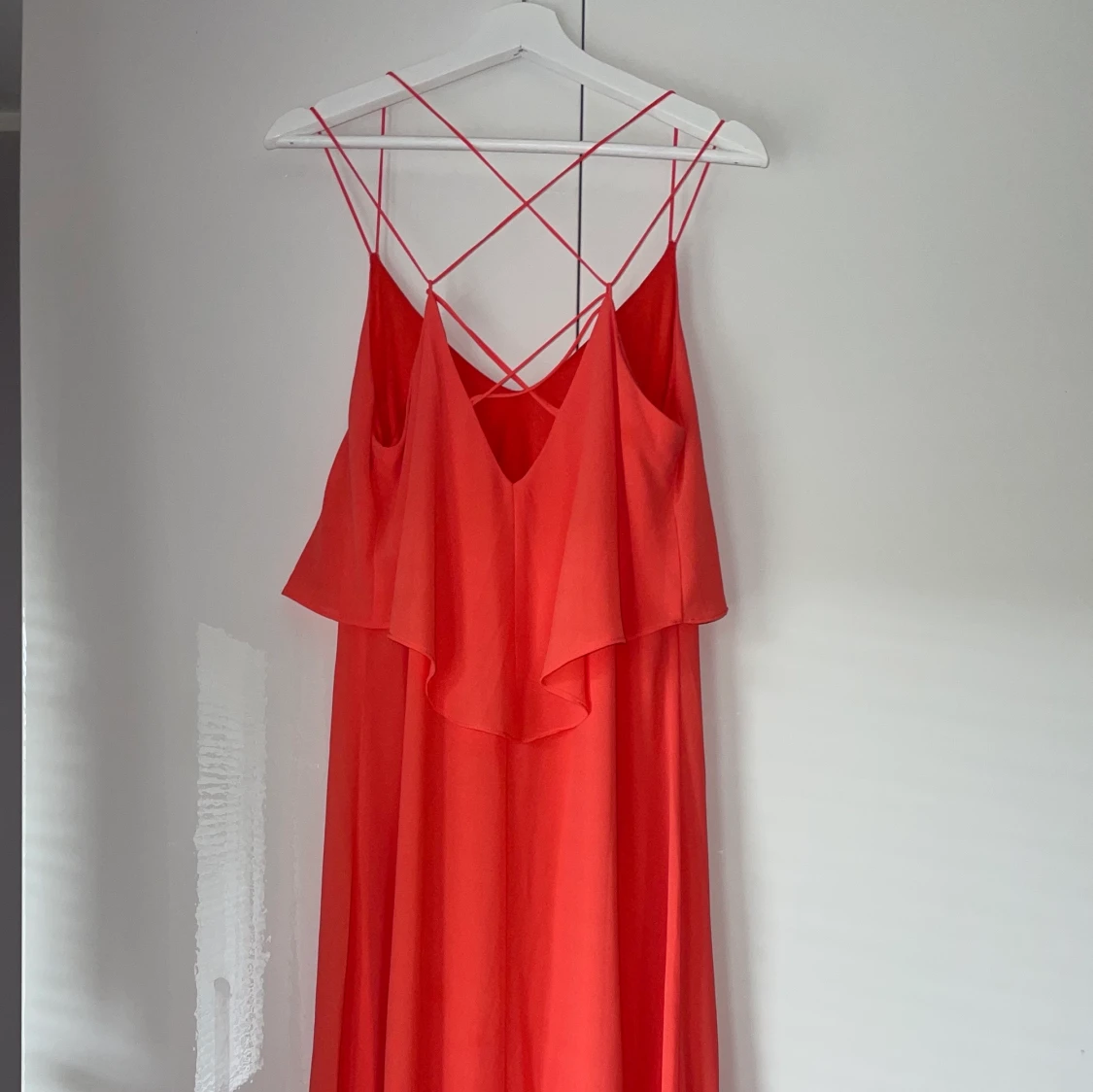 Lång orange klänning  - 90