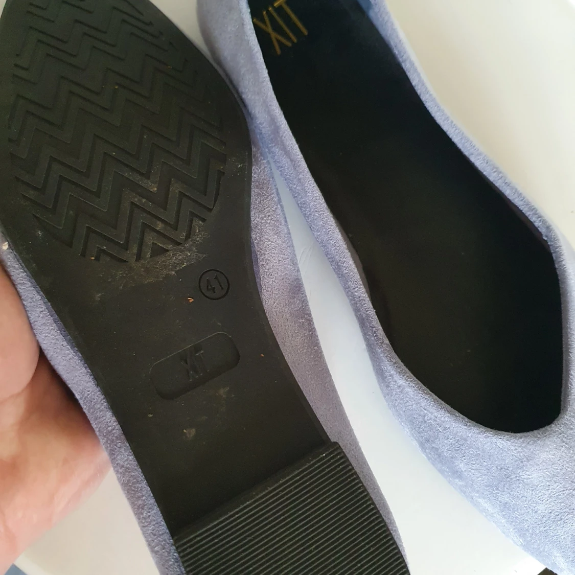 Lågskor spetsiga lila/grå st 41 - 90