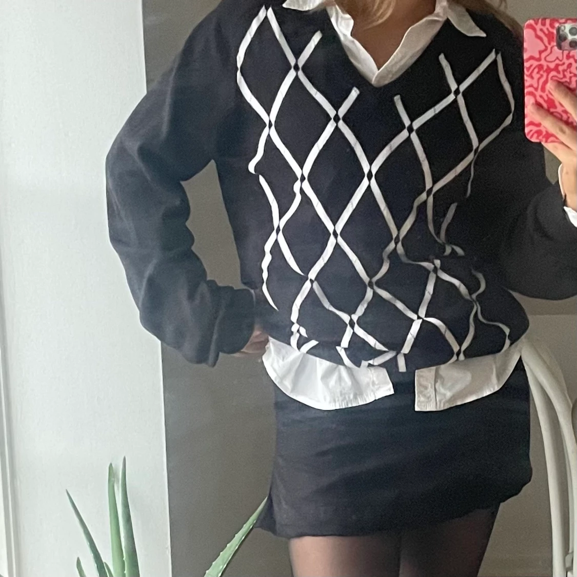 Varm tröja i Rutig Mörkbrun - 91