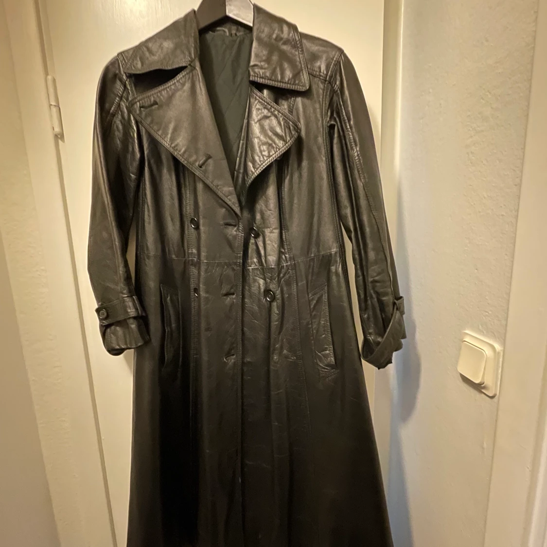 Skinn/Läder kappa lång - 90