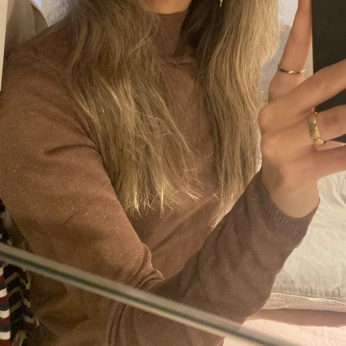 Glittrig mesh topp  - 90