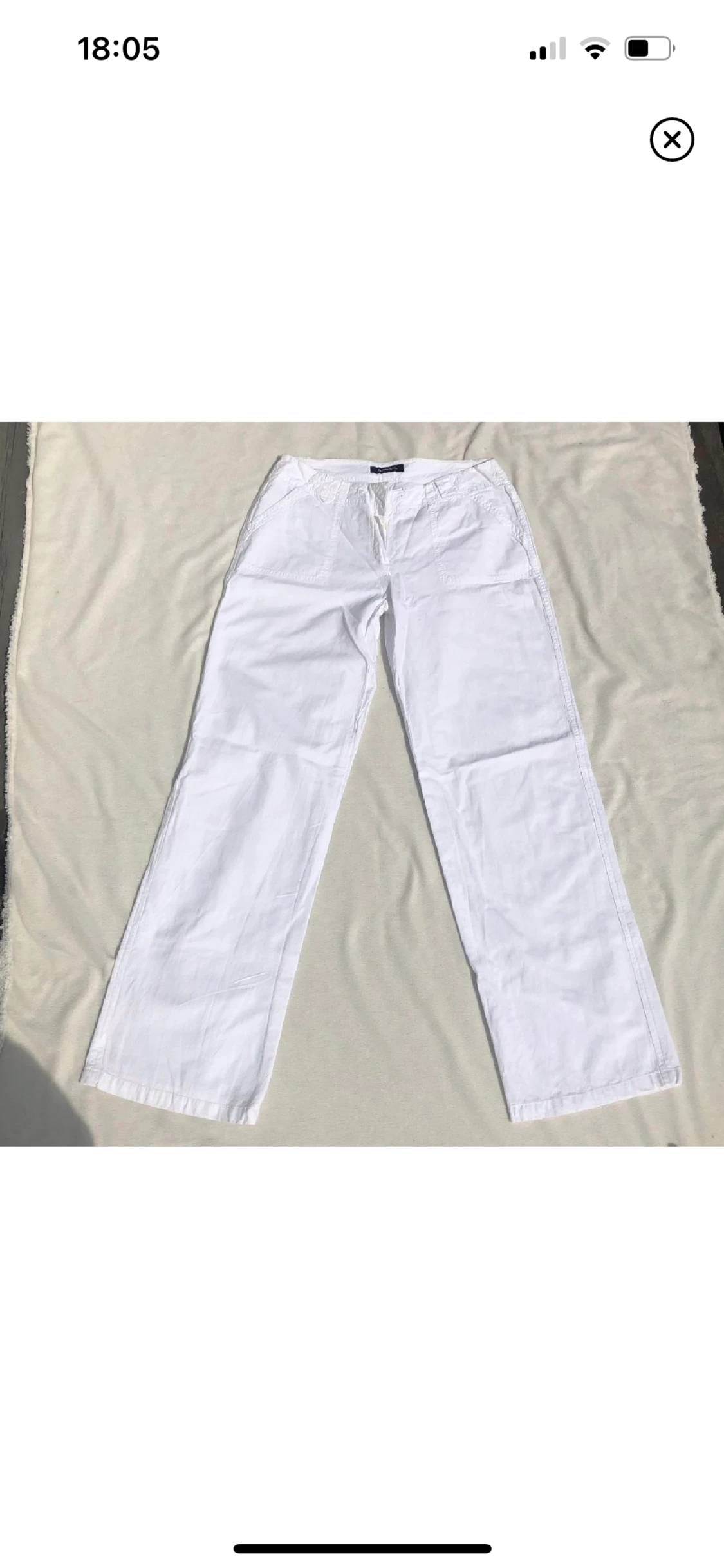 Lågmidjade linnebyxor - 90