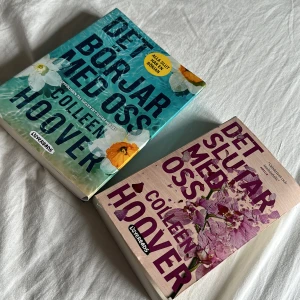 Böcker collen hoover - Säljer nu mina collen hoover böcker då jag läst ut dem. Det är det slutar med oss och 2an det börjar med oss kan köpas i både paket pris eller enskilt.