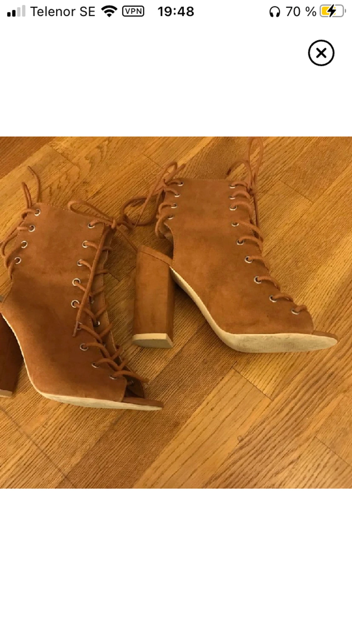 Stövletter med snörning - 90