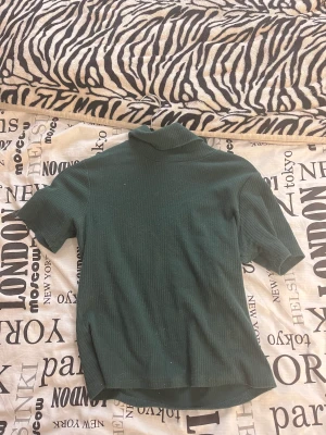 Kortärmad grön tröja  - Säljer denna super fina kortärmade tröja med polo. Säljer den för att den inte kommer till så mycket användning längre.  Nästan aldrirg använd, utan defekter.  100 kr plus frakt  Dm för mer bilder 🤍