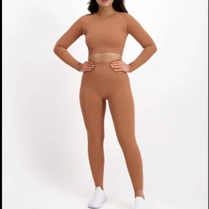 Amin träningskläder set - Aim’n seamless topp och tights i färgen cayenne. Tröjan är strl M och tightsen i S. Superfint set men knappt använt då dessa seamless modeller inte passar mig. Färgen är mest lik första bilden, lite ”rostig” orange typ. 