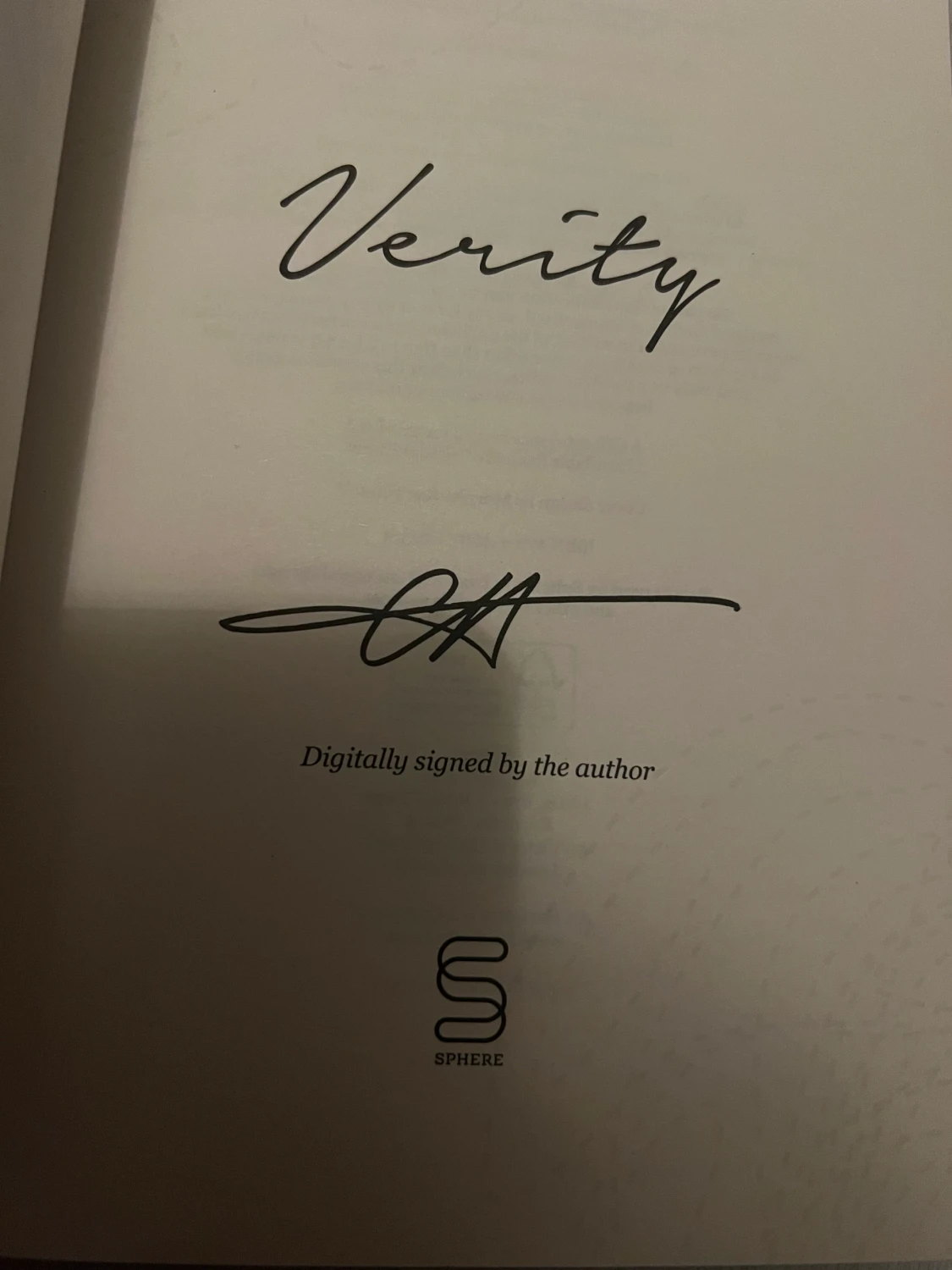verity special edition - colleen hoover  - 90