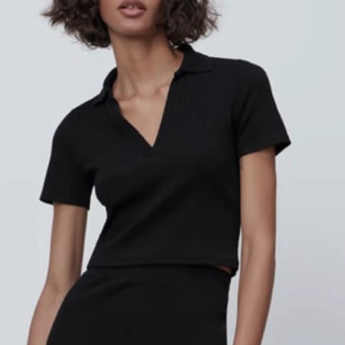 ZARA croppad polo topp - 90