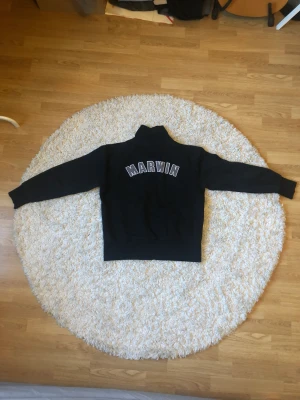 Zip up - Okej skick, lite urtvättad, töjd i halsen och färgen har gått av lite på några ställen på drag kedjan Storlek M