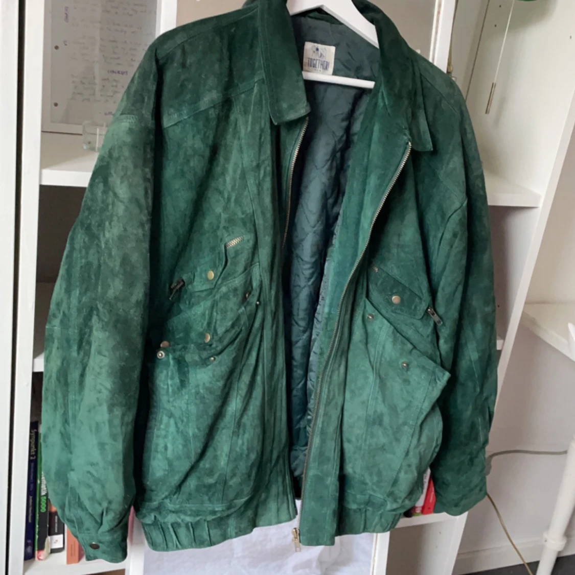 Grön vintage mockajacka 