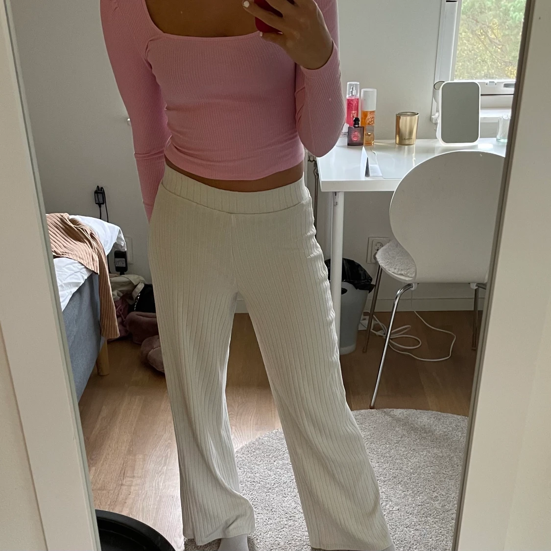 Rosa långärmad tröja - 90