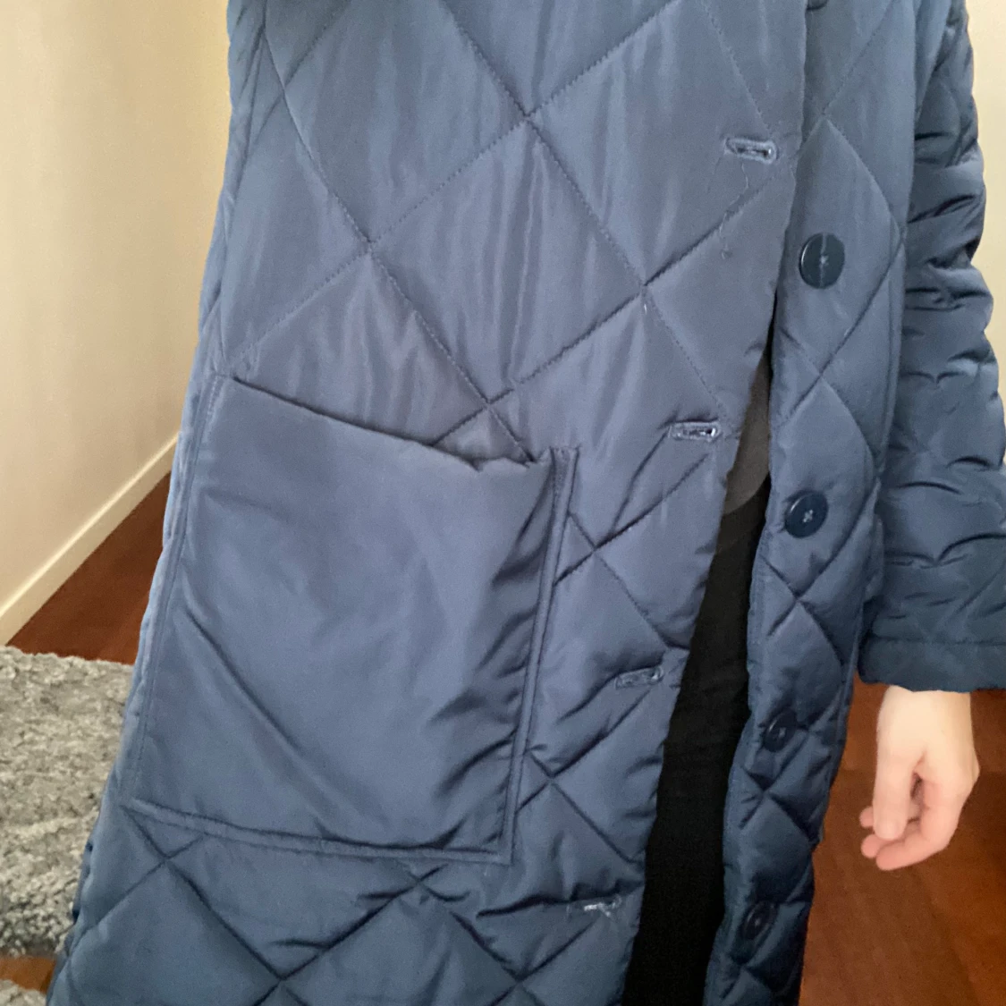 Lång quiltad kappa  - 90