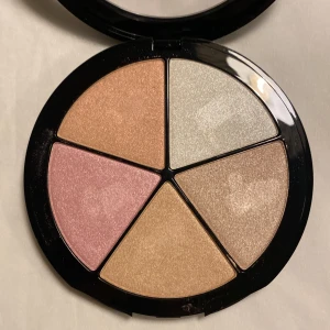 Highlighter - Highlighter palett i rosa, vit/silvrig, guld, brun och bronsfärg. Endast testad