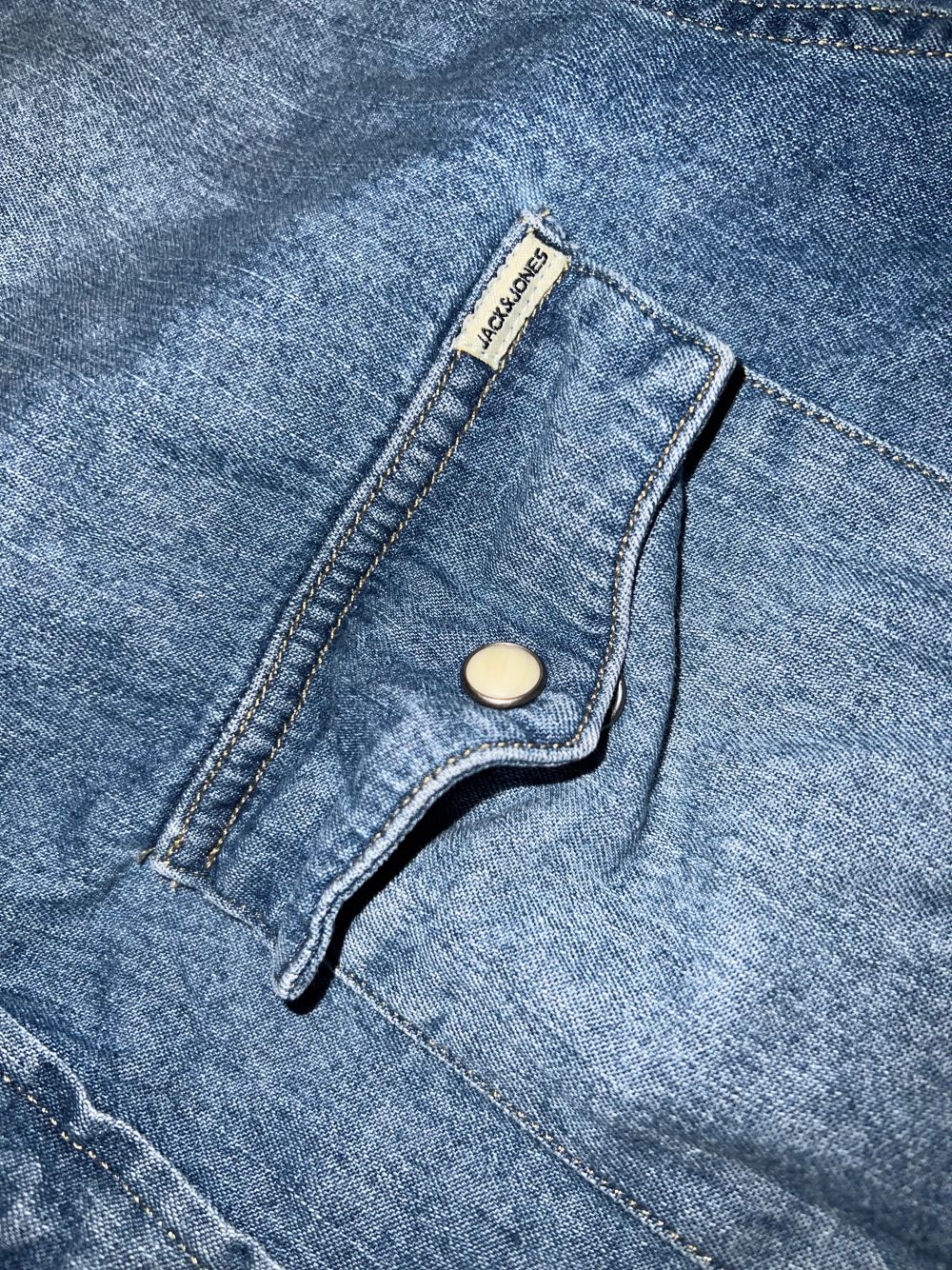 Blå Jack & Jones Jeans skjorta herr | Plick Second Hand